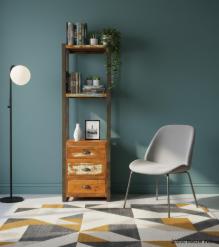 SOLID RECLAIMED TEAK 3 DRAWER BOOKCASE NIGHTSTAND SHELVING UNIT