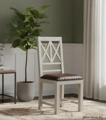 WOODEN LEATHER DINING CHAIR