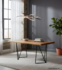 LIVE EDGE SOLID SUAR WOOD TABLE W/ METAL BASE