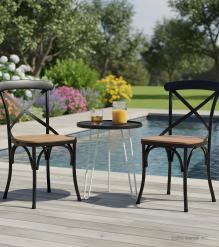 WOODEN IRON CHAIR