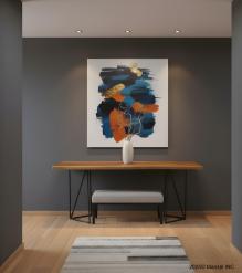 LIVE EDGE SOLID SUAR WOOD TABLE W/ METAL BASE