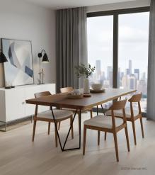 LIVE EDGE SOLID SUAR WOOD TABLE W/ METAL BASE