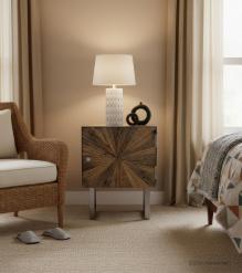 SOLID RECLAIMED WOOD & IRON SIDE TABLE