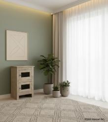 SOLID WOOD 2 DOOR END TABLE / NIGHTSTAND