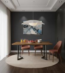 LIVE EDGE SOLID SUAR WOOD TABLE W/ METAL BASE