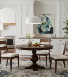 ROUND SOLID WOOD DINING TABLE