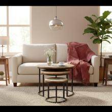 SOLID RECLAIMED TEAK WOOD & IRON NESTING TABLES