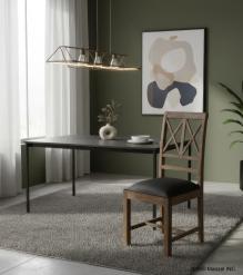 Wood  Leather Chair