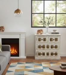 SOLID WOOD & BRASS FITTED CABINET