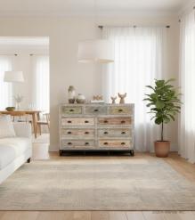 SOLID RECLAIMED TEAK WOOD & METAL BUREAU SIDEBOARD