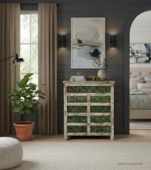 SOLID WOOD & METAL BUREAU SIDEBOARD