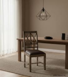 Wood  Leather Chair