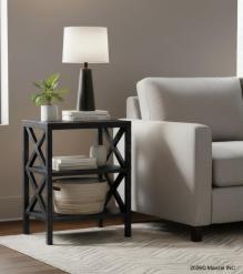 SOLID WOOD 3 TIER END TABLE