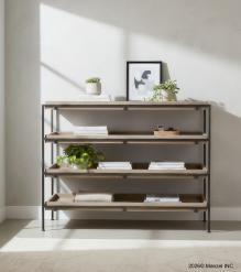 SOLID WOOD & IRON 4 TIER TABLE