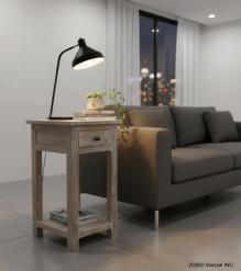 SOLID RECLAIMED TEAK WOOD END TABLE NIGHTSTAND
