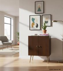 SOLID WOOD & IRON CABINET