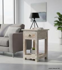 SOLID RECLAIMED TEAK WOOD SIDETABLE END TABLE