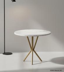 ROUND IRON & WOOD  DINING TABLE 
