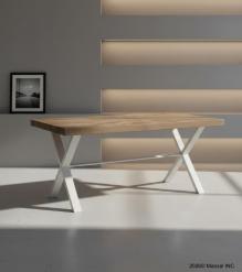 SOLID WOOD INLAID STARBURST DESIGN TABLE