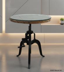Industrial Iron Crank Pub Table