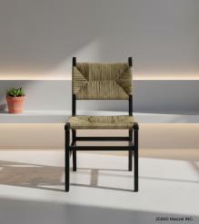 WOOD & RATTEN CHAIR