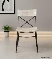 SOLID RECLAIMED TEAK WOOD & IRON CHAIR