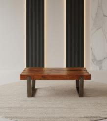 SOLID RECLAIMED TEAK WOOD & IRON COFFEE TABLE - INCREDIBLE!!