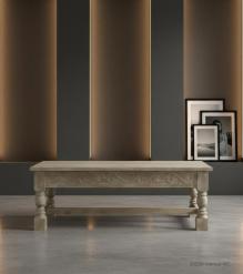 SOLID WOOD HAND CARVED COFFEE TABLE