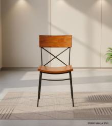 WOODEN IRON CHAIR