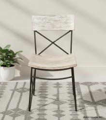 SOLID RECLAIMED TEAK WOOD & IRON CHAIR