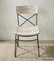 SOLID RECLAIMED TEAK WOOD & IRON CHAIR