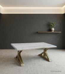 SOLID LIVE EDGE WOOD & IRON COFFEE TABLE