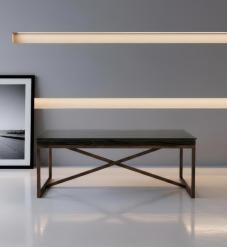 SOLID WOOD & IRON COFFEE TABLE