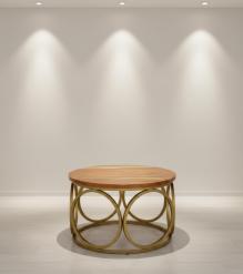 SOLID RECLAIMED TEAK WOOD & METAL COFFEE TABLE 