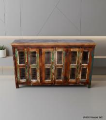 WOODEN GLASS SIDEBOARD