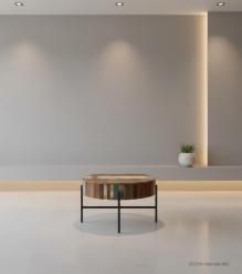 SOLID RECLAIMED TEAK WOOD W/ METAL COFFEE TABLE