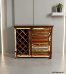 SOLID RECLAIMED TEAK WOOD WINE LIQUOR BAR