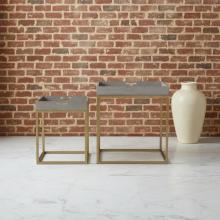 WOOD & IRON SIDE TABLES 