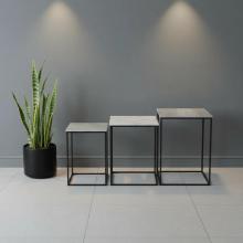 STONE & IRON NESTING END TABLES