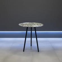 Carved Metal End Table