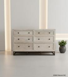 SOLID RECLAIMED TEAK WOOD 6 DRAWER DRESSER CHEST BUREAU SIDEBOARD