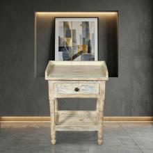 SOLID RECLAIMED TEAK WOOD END TABLE / NIGHTSTAND