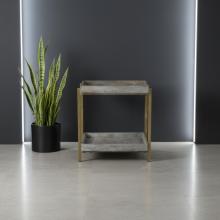 WOOD & METAL SIDE TABLE