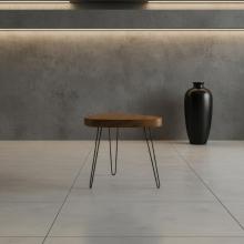 SOLID WOOD Elliptic end table