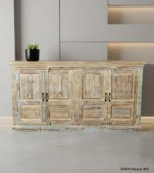 SOLID RECLAIMED TEAK SIDEBOARD W/4 DOORS