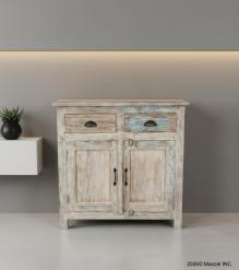 SOLID RECLAIMED TEAK SIDEBOARD 2 DRAWERS & 2 DOORS