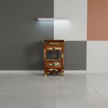 SOLID RECLAIMED TEAK WOOD 3 DRAWER END TABLE / NIGHT STAND