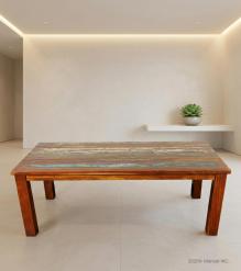 RECLAIMED SOLID TEAK WOOD TABLE