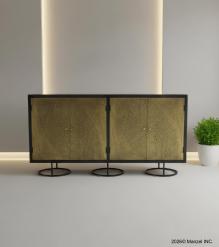 SOLID WOOD & IRON SIDEBOARD