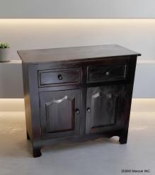 Solid Wood 2-Door 2-Drawer Cabinet